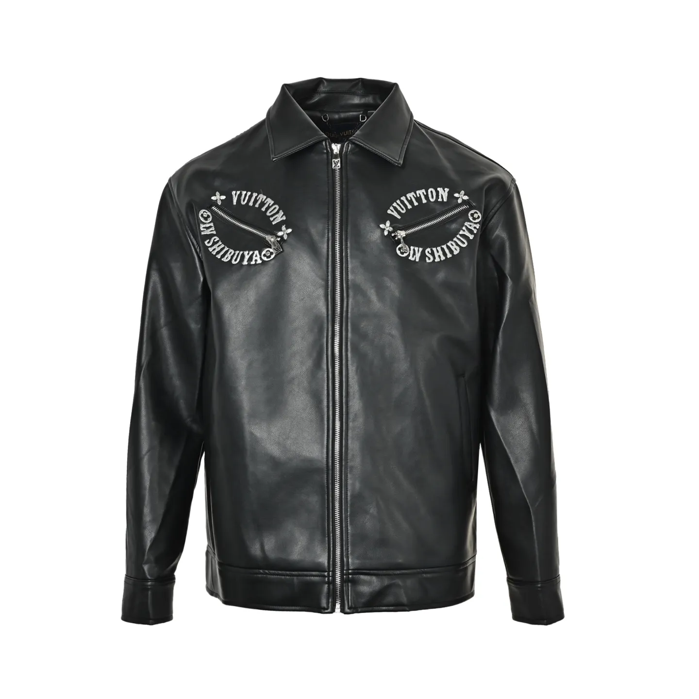Louis Vuitton/Louis Vuitton Shibuya limited motorcycle lapel leather jacket